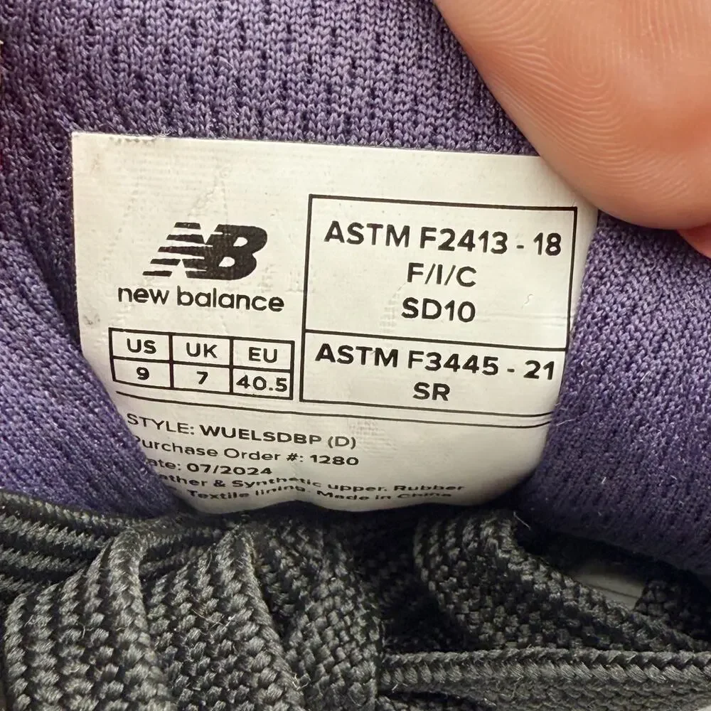 New Balance Womens Elite Lite SD Work Sneakers Size 9 WIDE EU 40.5 Black CT EUC